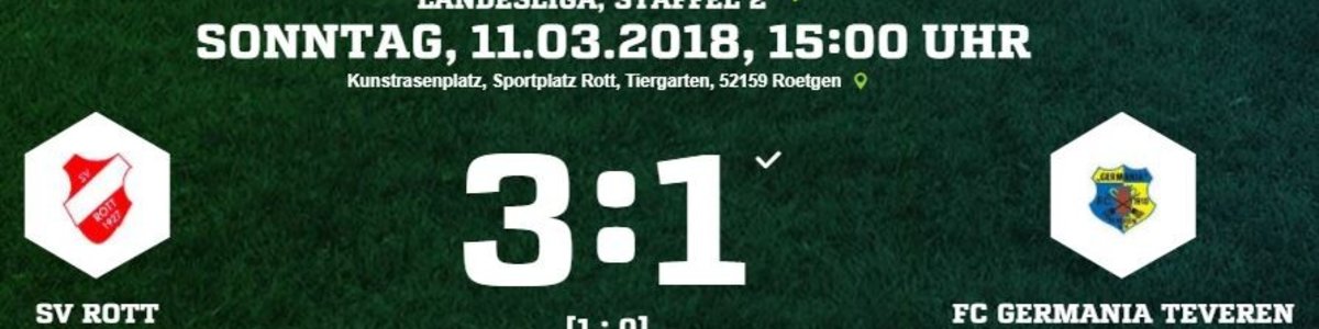 Tor von Alex Back zu wenig. 1:3 Niederlage für Germania beim SV Rott