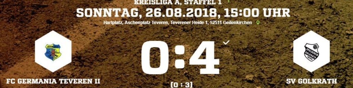 Germania II startet mit 0:4 gegen Golkrath in die A-Liga-Saison