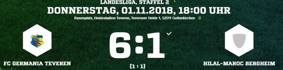 Nach Rückstand dreht Germania auf. 6:1 gegen Maroc Bergheim