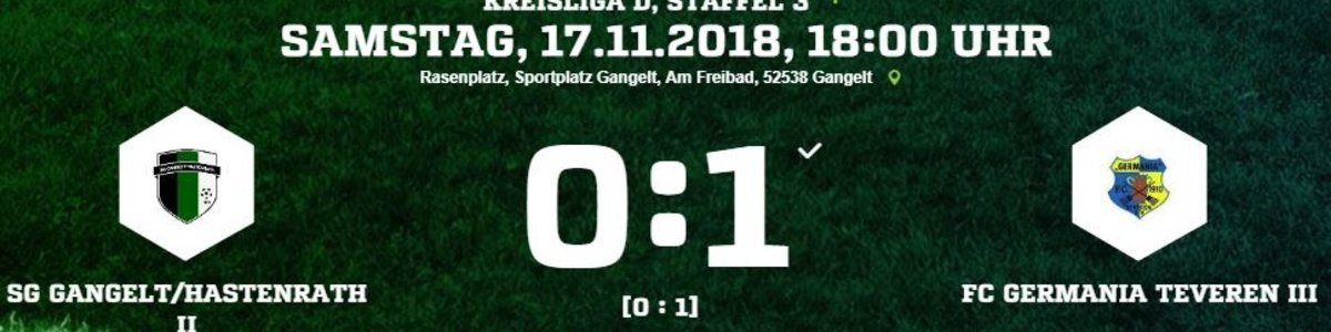Germania III weiter erfolgreich - 1:0 in Gangelt/Hastenrath II
