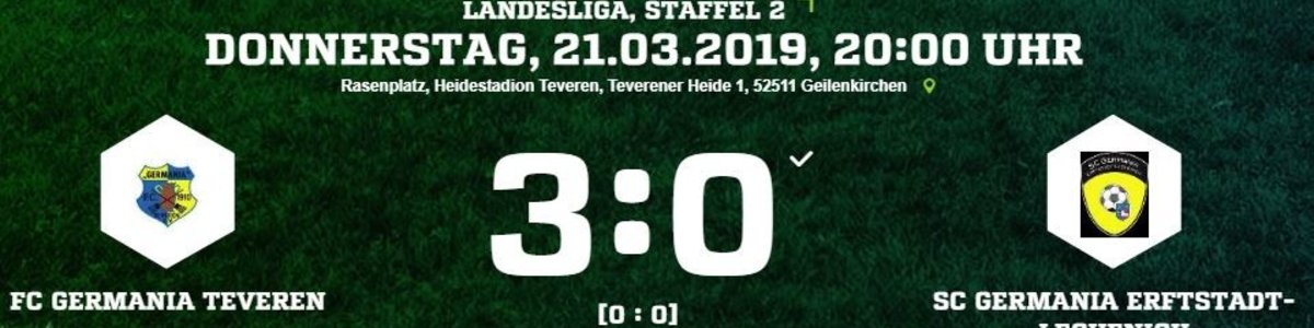 3:0 im Nachholspiel gegen Erftstadt-Lechenich
