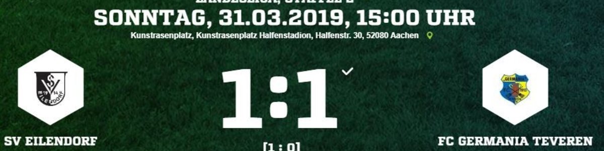 Germania I im Duell der Tabellennachbarn 1:1 beim SV Eilendorf