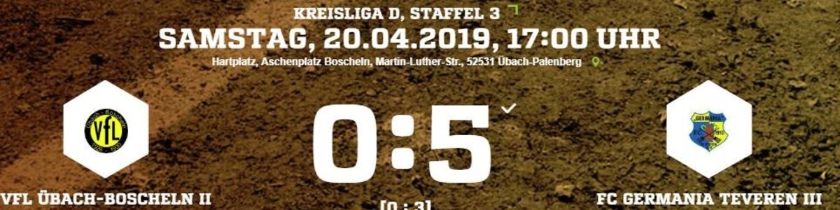 Germania II im Nachholspiel in Boscheln 5:0 erfolgreich