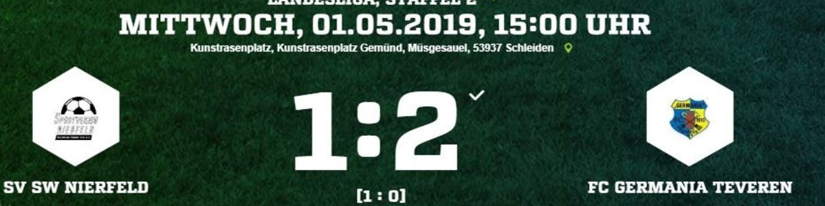 Germania stellt nach 2:1 im Nachholspiel in Nierfeld Kontakt zu Platz drei her