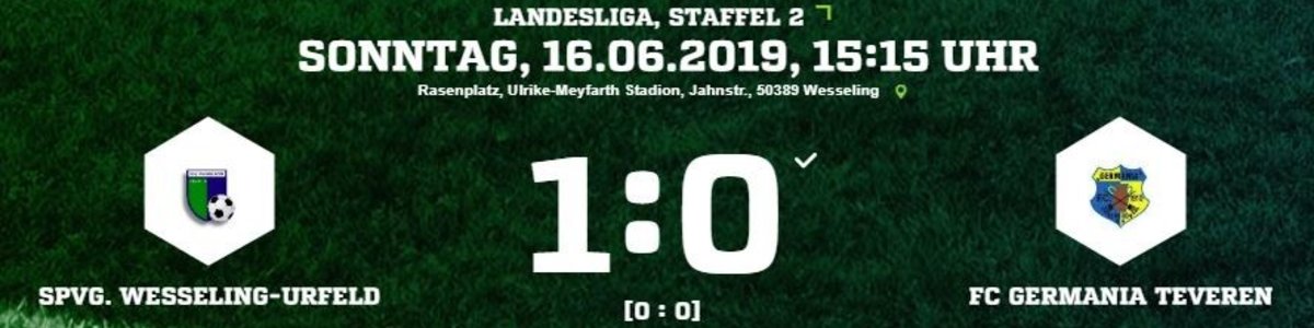 Germania I unterliegt beim Meister Wesseling/Urfeld knapp mit 0:1
