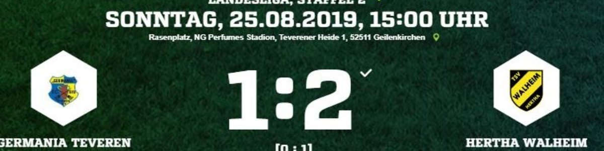 Germania I unterliegt im ersten Saisonspiel Hertha Walheim mit 1:2