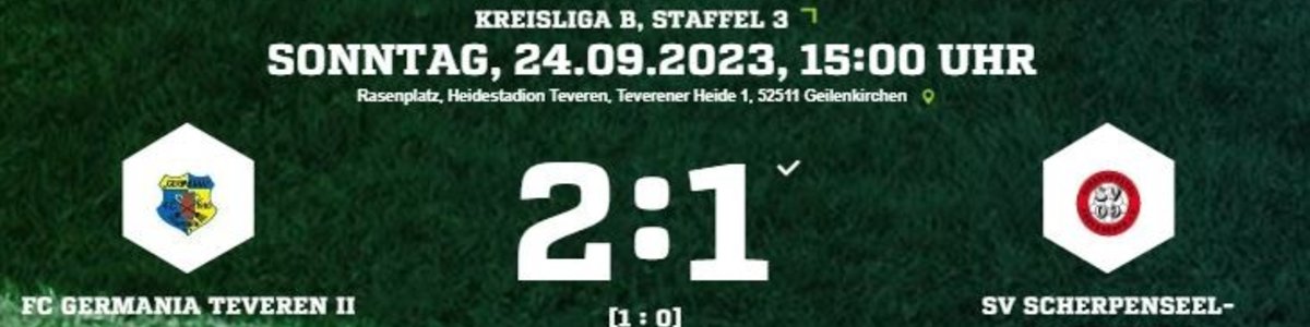 Germania II bezwingt den SV Scherpenseel mit 2:1